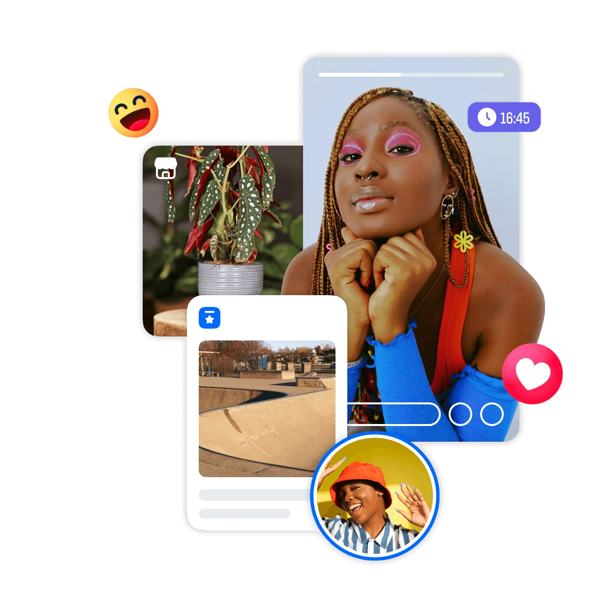 Facebook people illustration